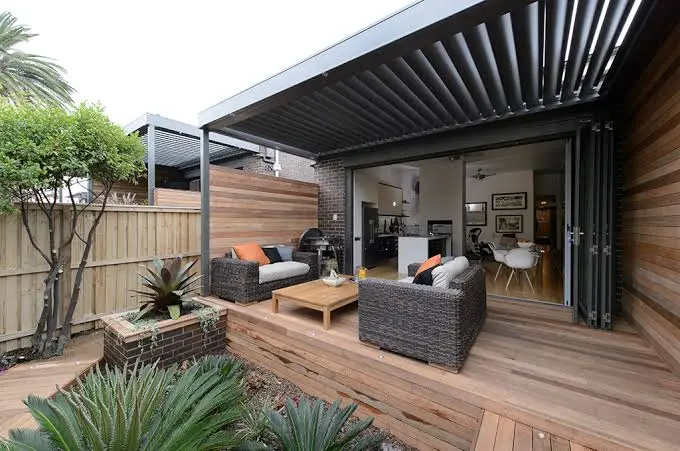 Finished deck and covered porch